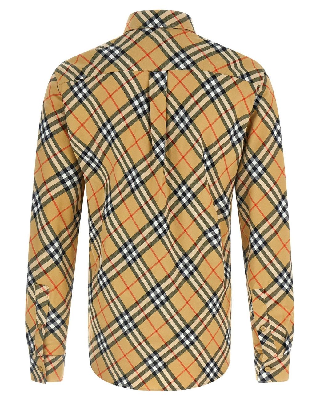 Burberry Natural Relaxed Fit Check Cotton Flannel Shirt for men