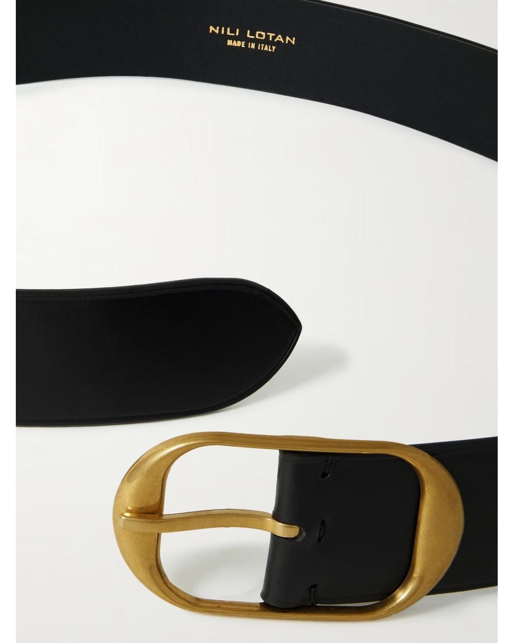Nili Lotan Black Nili Leather Belt