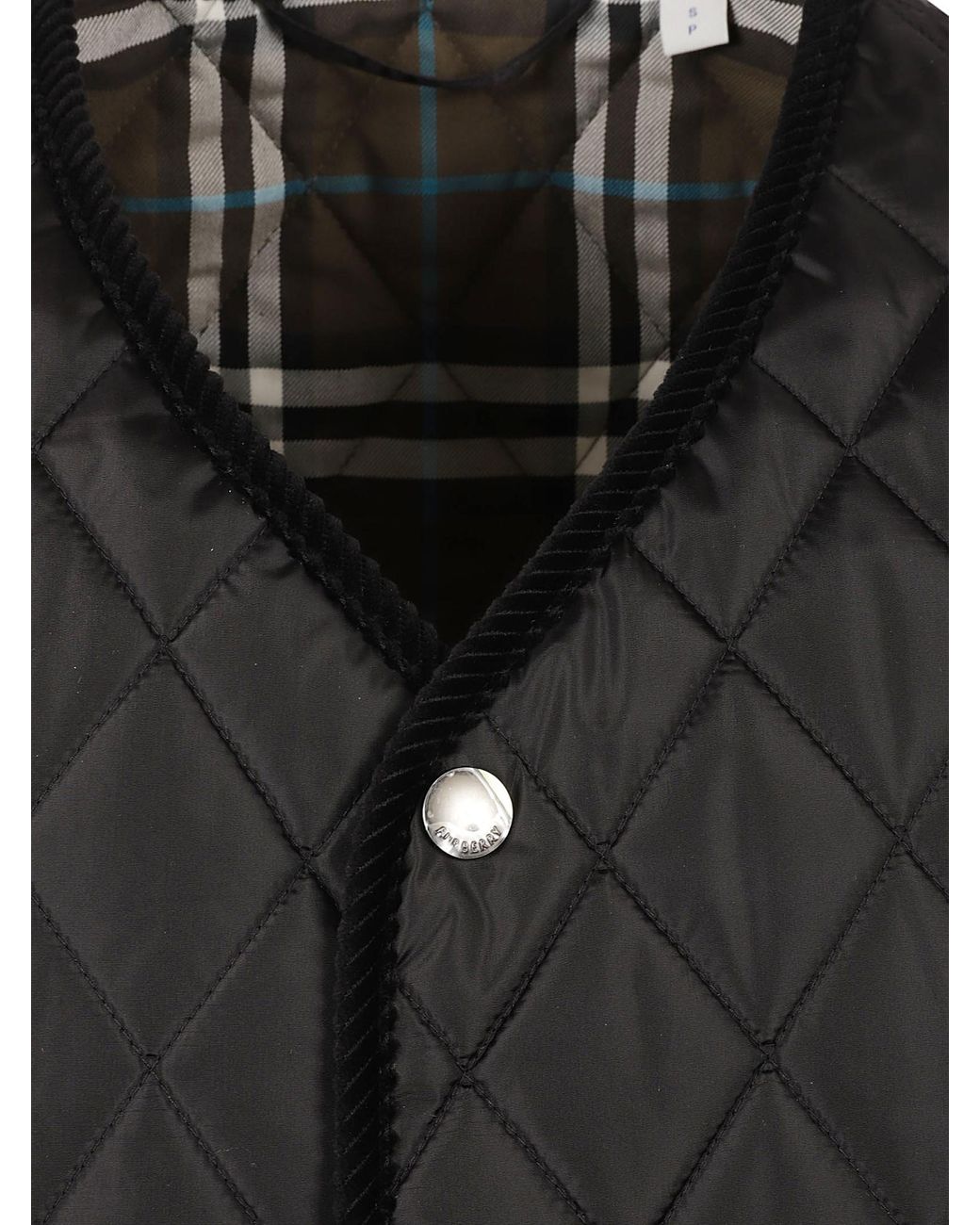Burberry Black Quilted Vest for men