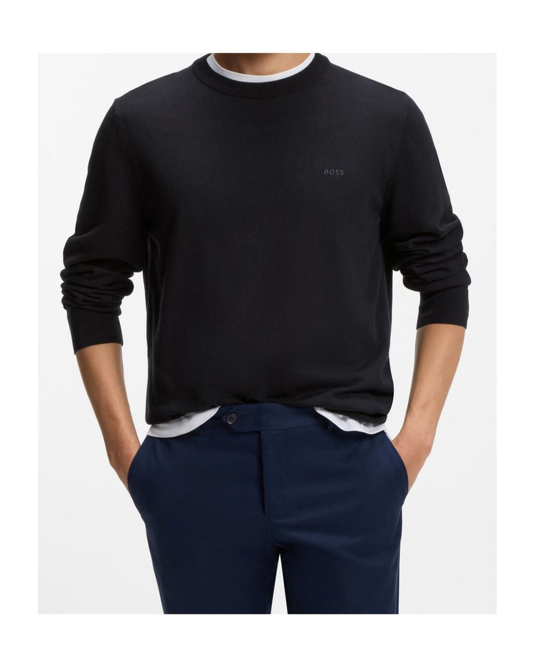 Boss Black Boss Logo Embroidered Jumper for men