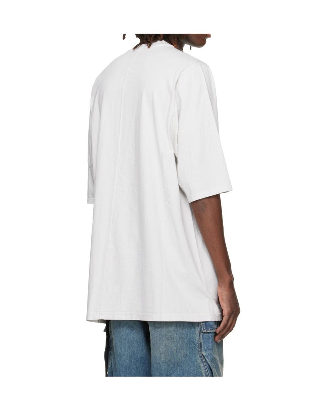 Rick Owens White Short-Sleeved T-Shirt for men