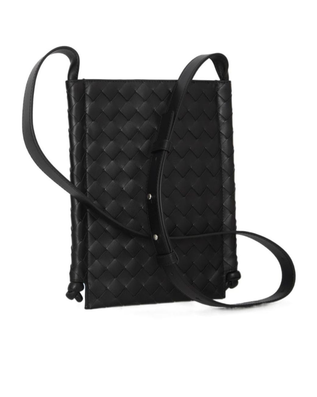 Bottega Veneta Black Flat Loop Small Crossbody Bag for men