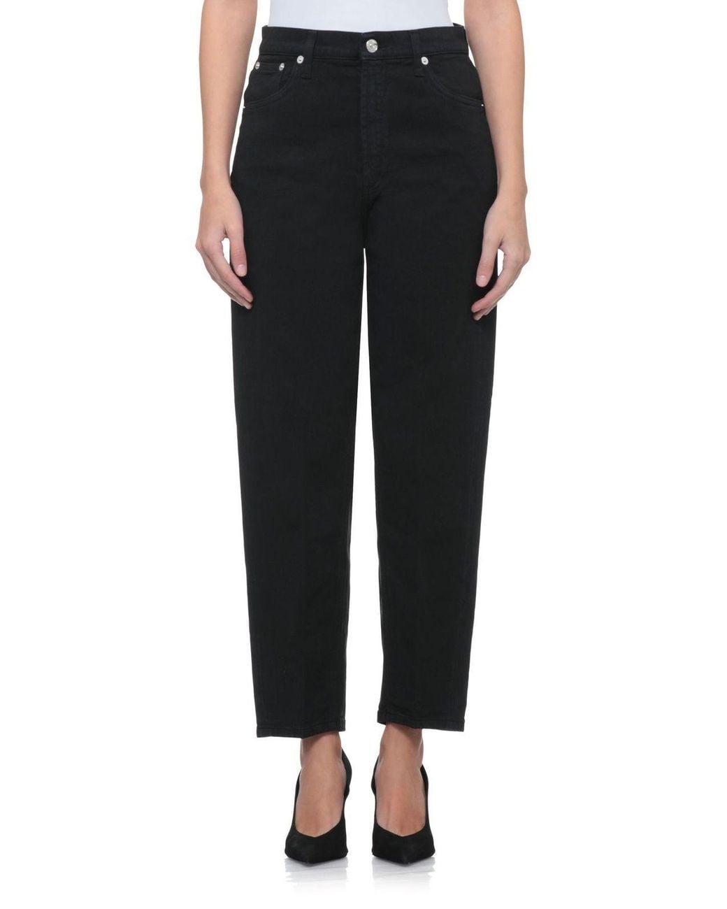Dondup Black Five-Pocket Straight-Leg Pants