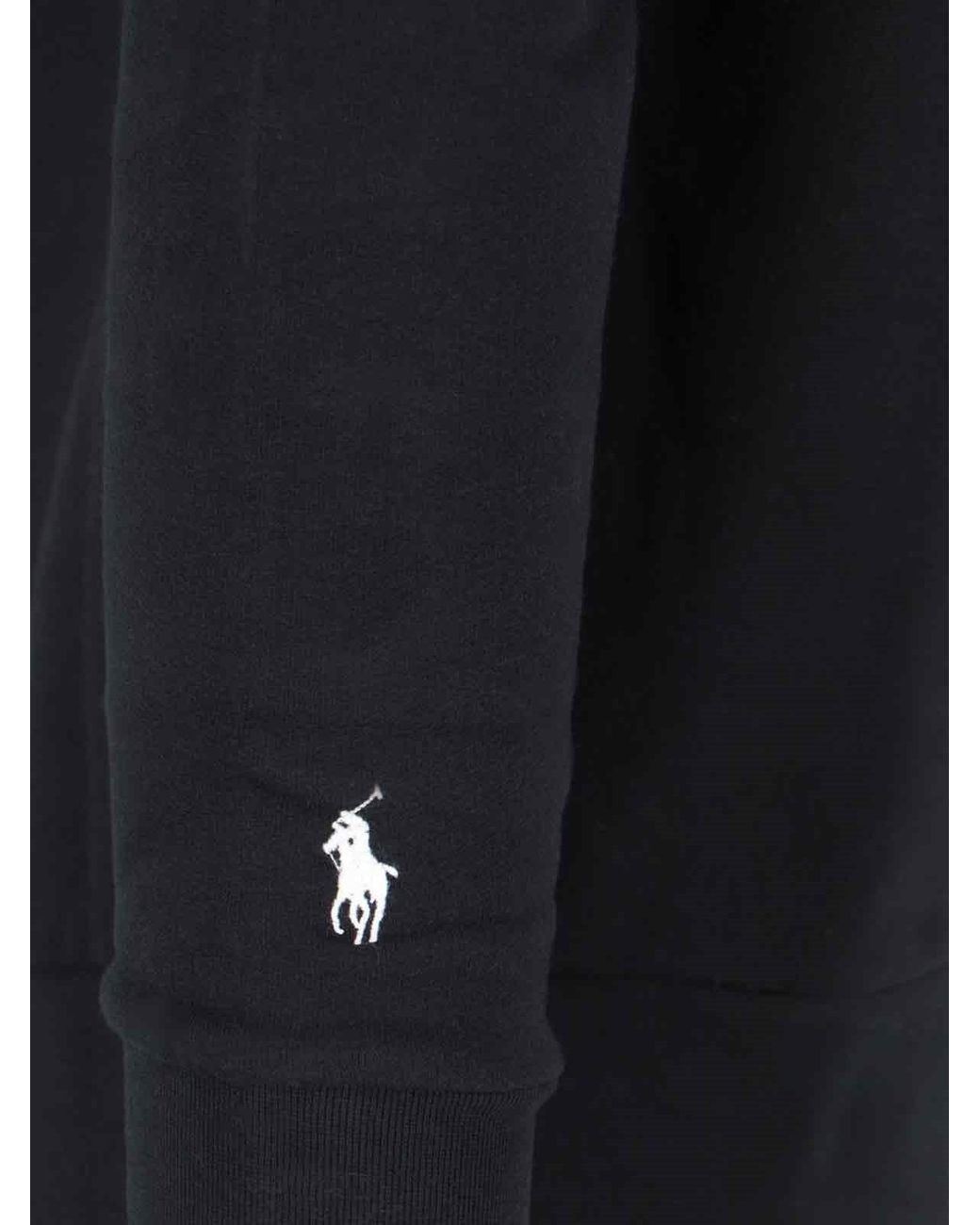 Polo Ralph Lauren Black The Rl Fleece Logo Sweatshirt for men