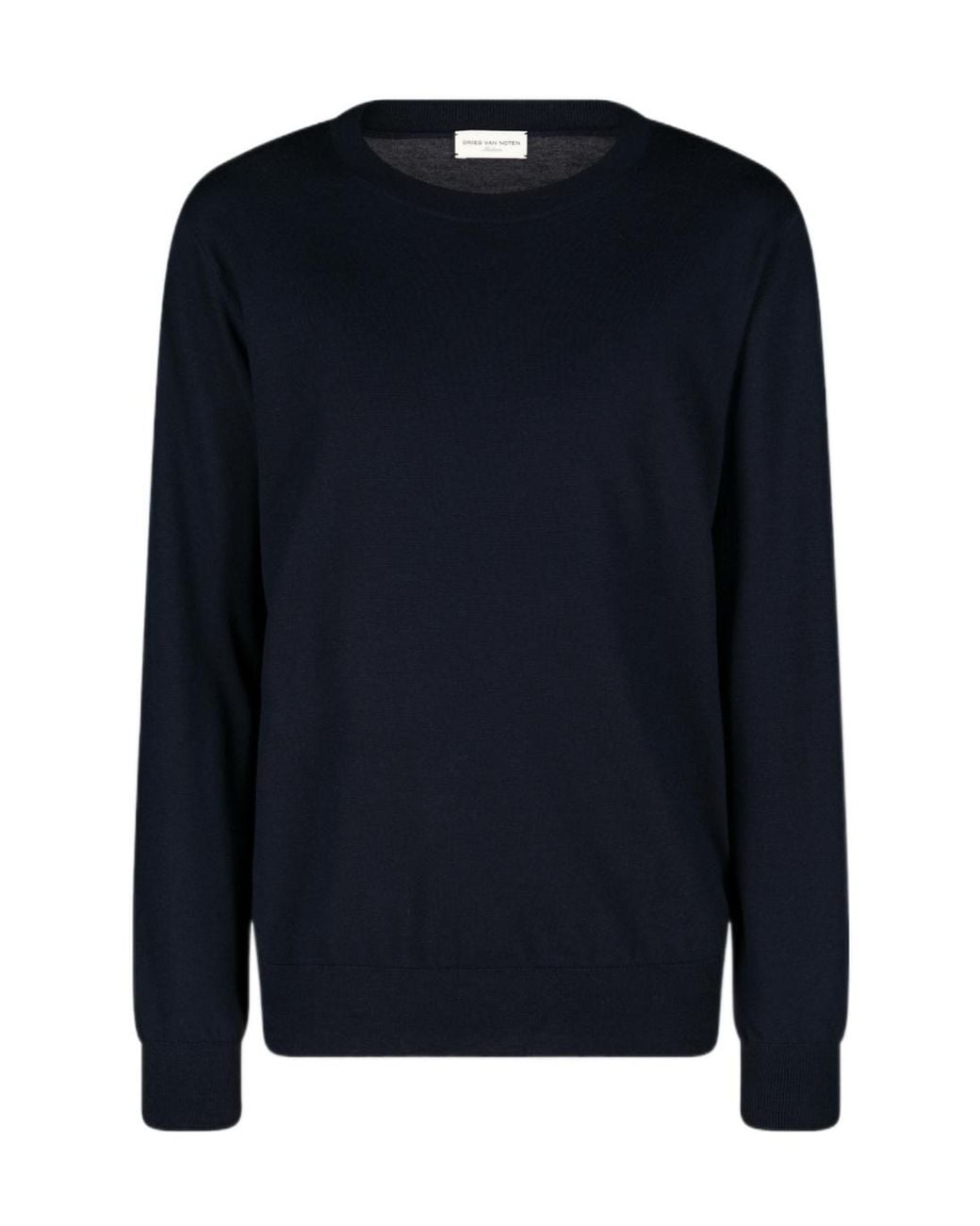 Dries Van Noten Blue Round Neck Sweater for men