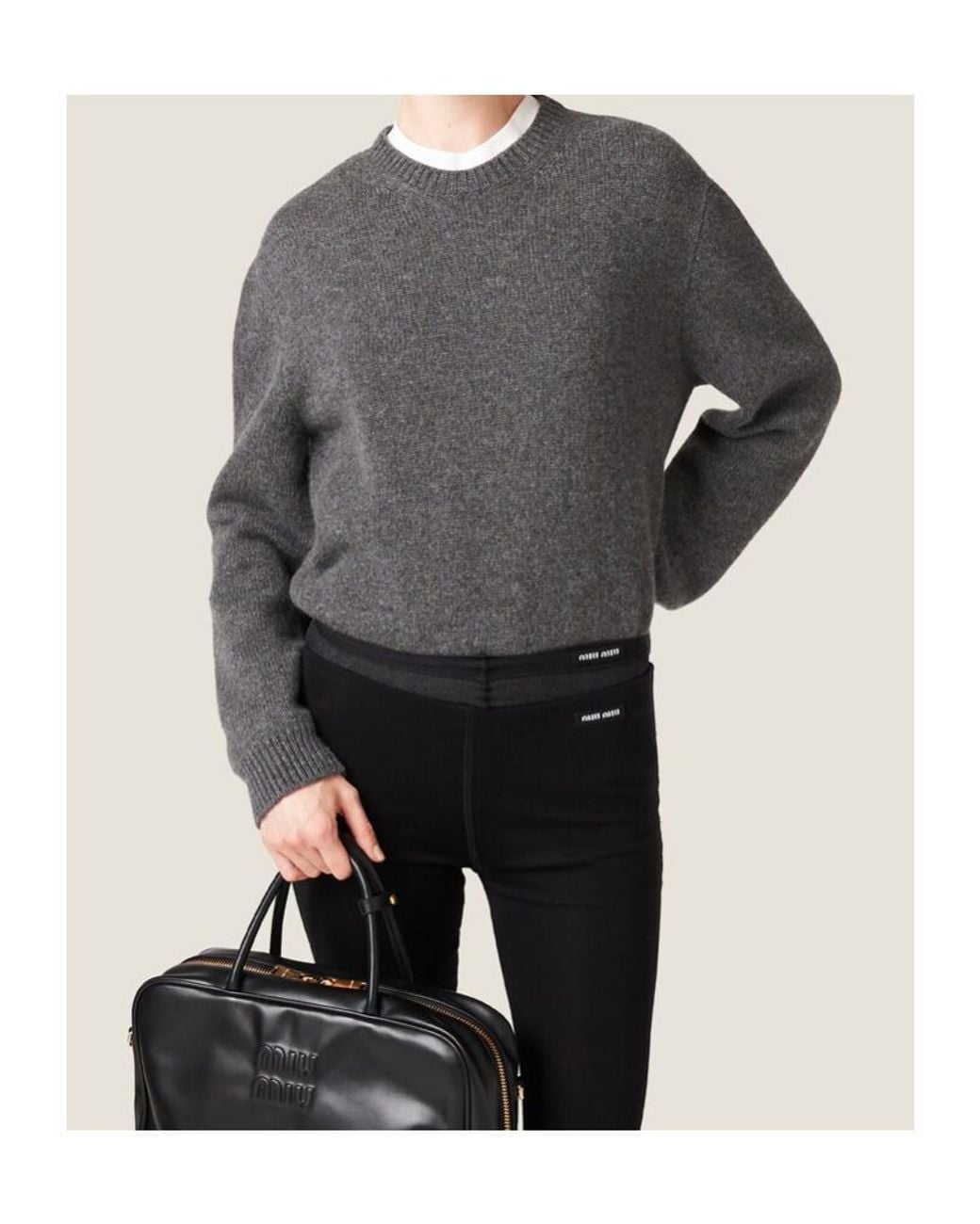 Miu Miu Gray Cashmere Sweater