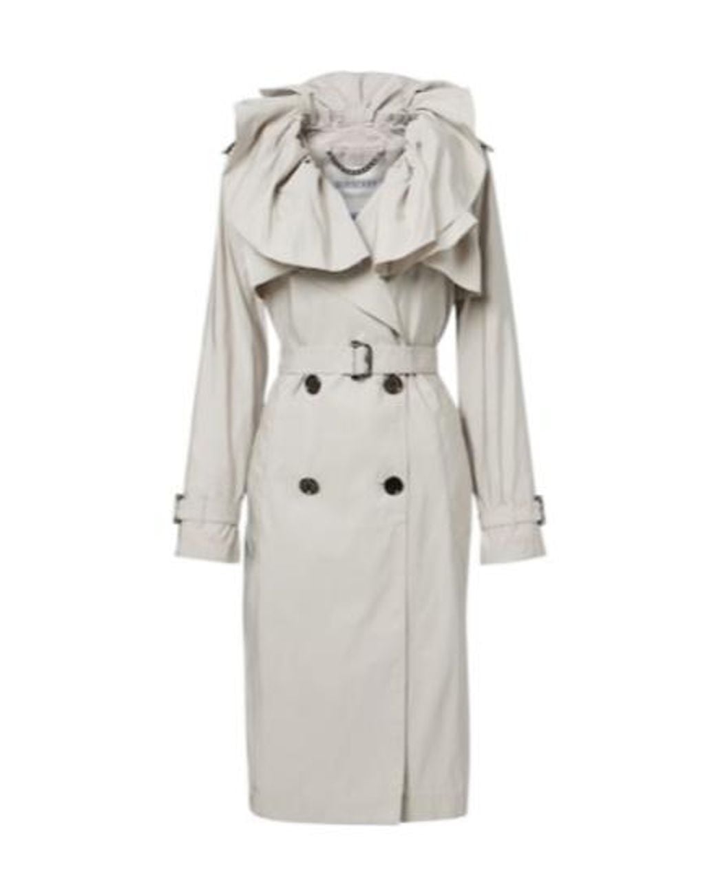 Burberry Gray Ruffled Trench Coat