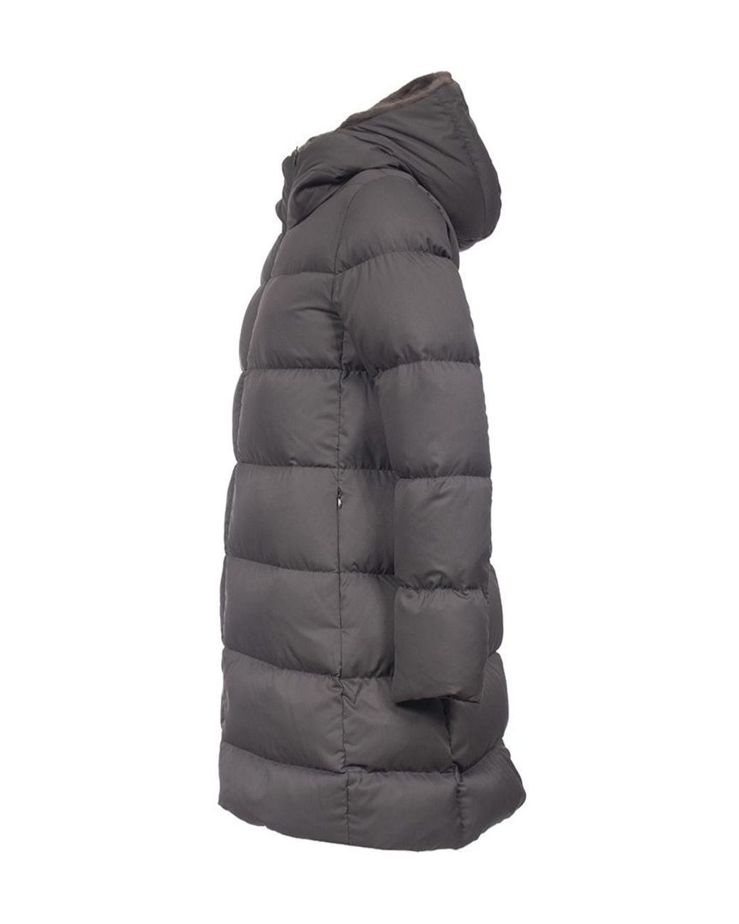 Herno Gray Quilted Zipped Jacket