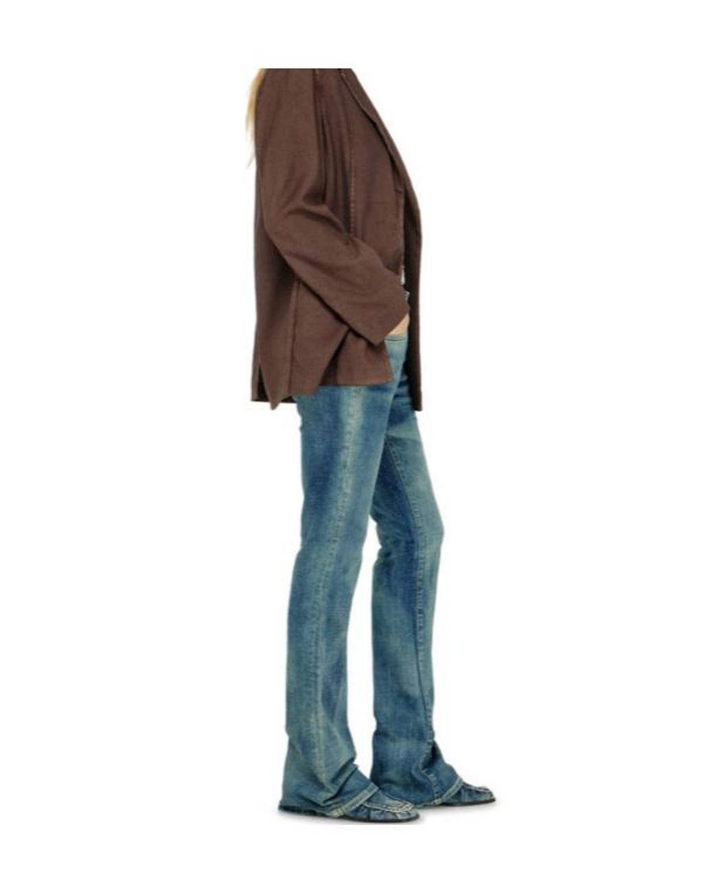 DIESEL Blue Bootcut Jeans Low Waist 1969 D-Ebbey