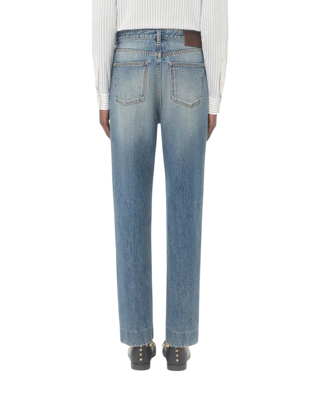 Valentino Blue Five-Pocket Denim Trousers for men