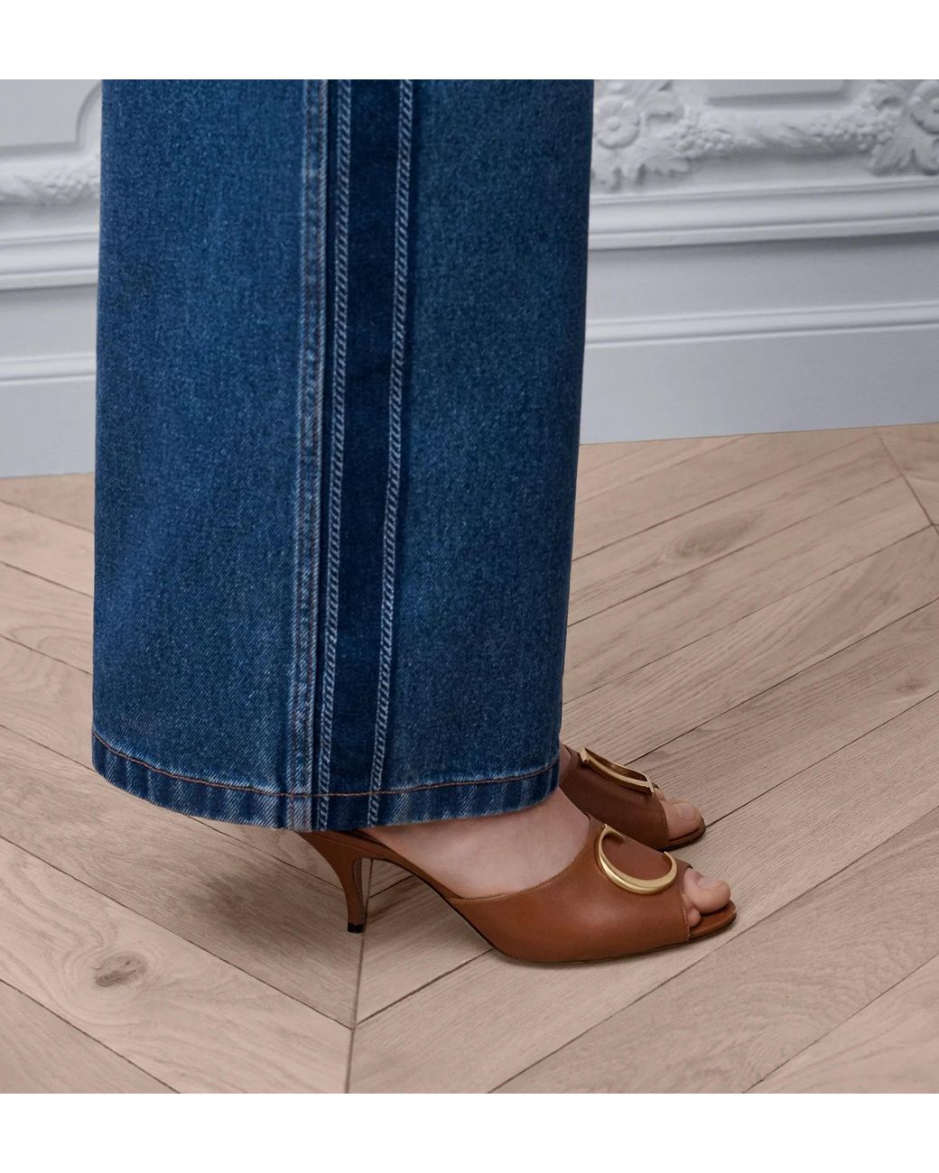 Dior Brown Initials Heeled Slide