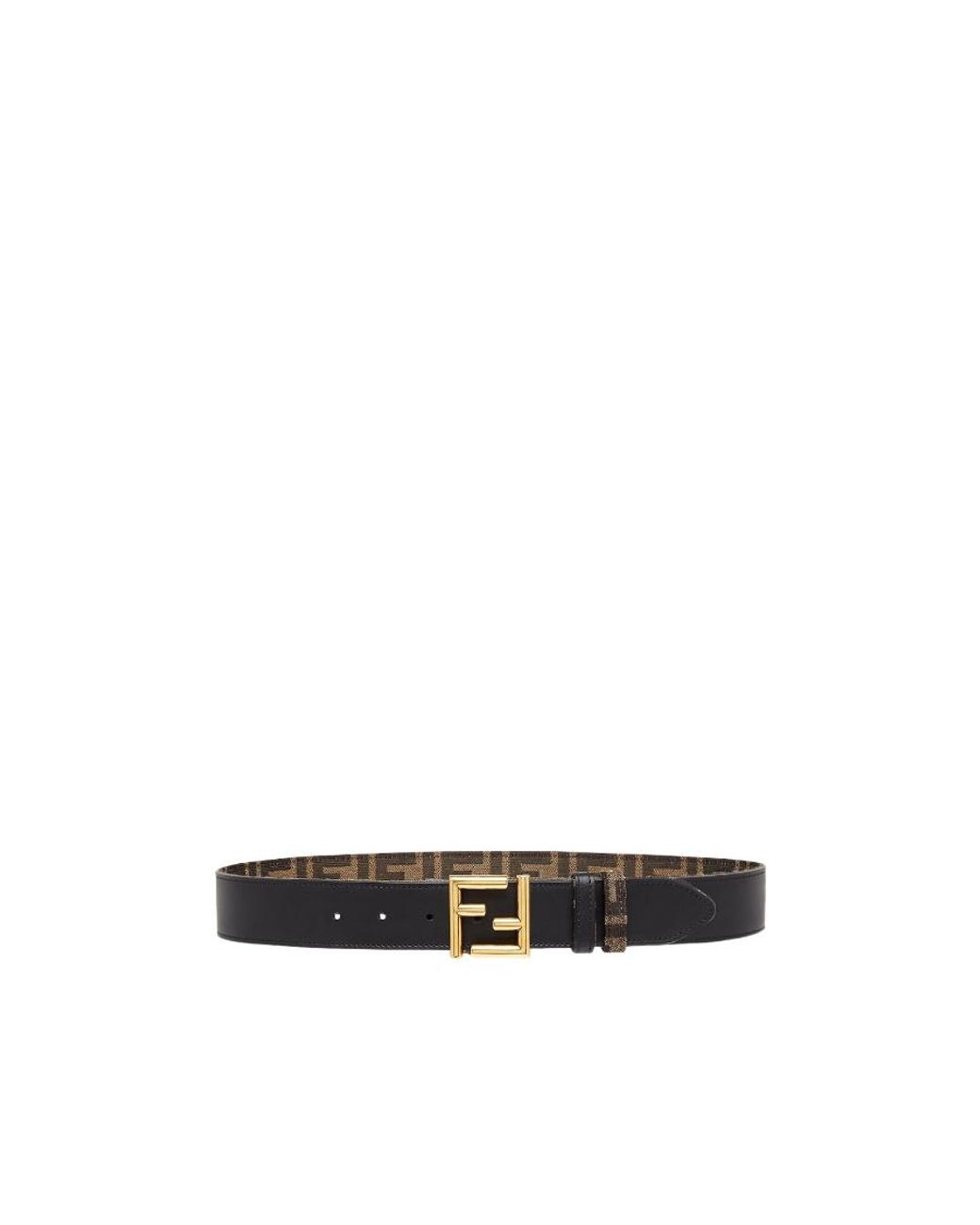 Fendi White Ff Motif Reversible Buckled Belt