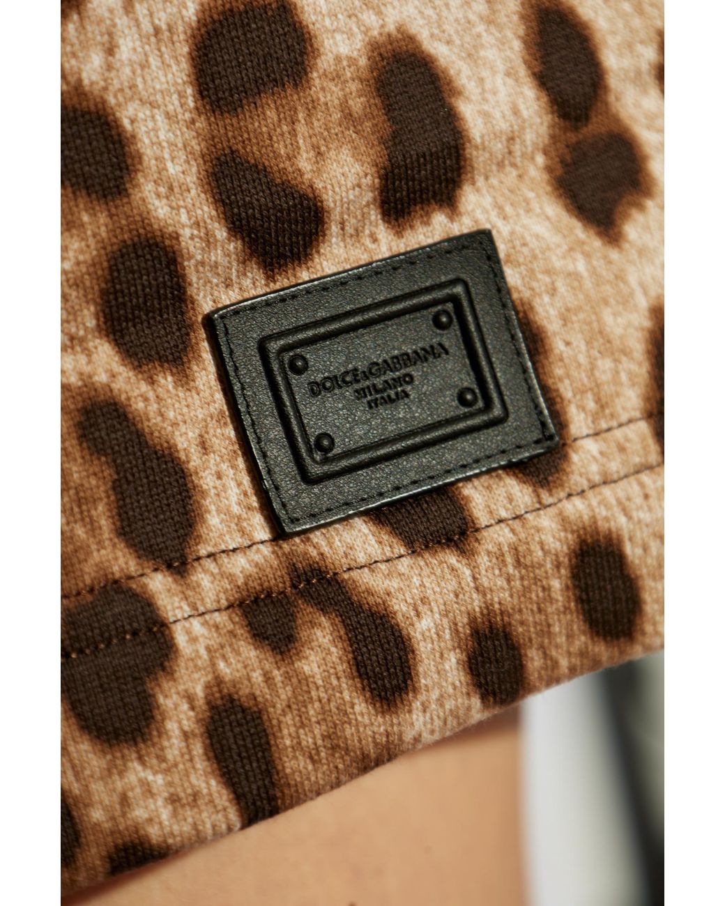 Dolce & Gabbana Brown Leopard Printed Shorts