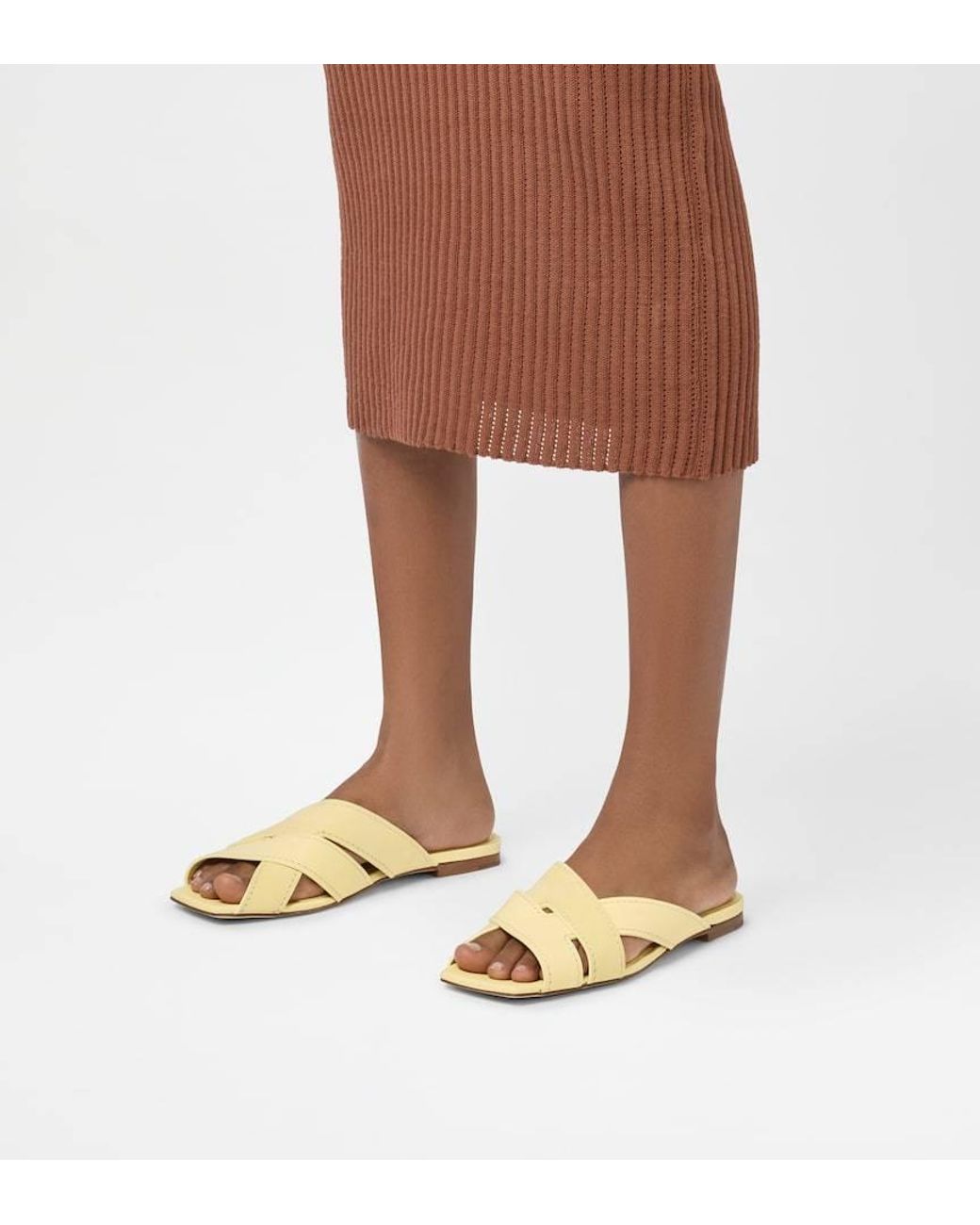Tod's Metallic Crossover-Strap Square-Toe Sandals