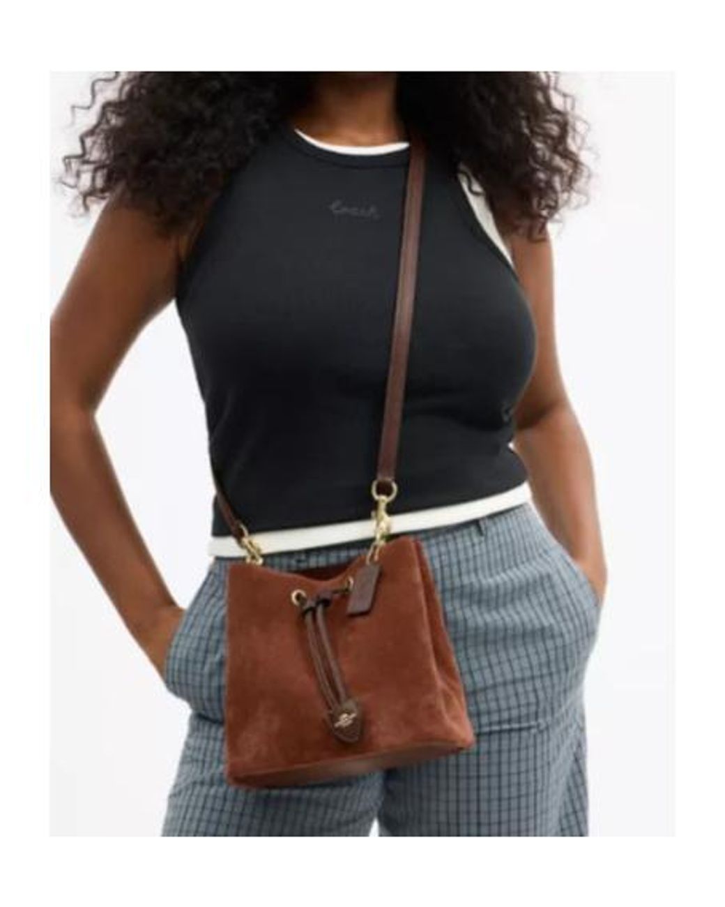COACH Brown Rowan Bucket Bag
