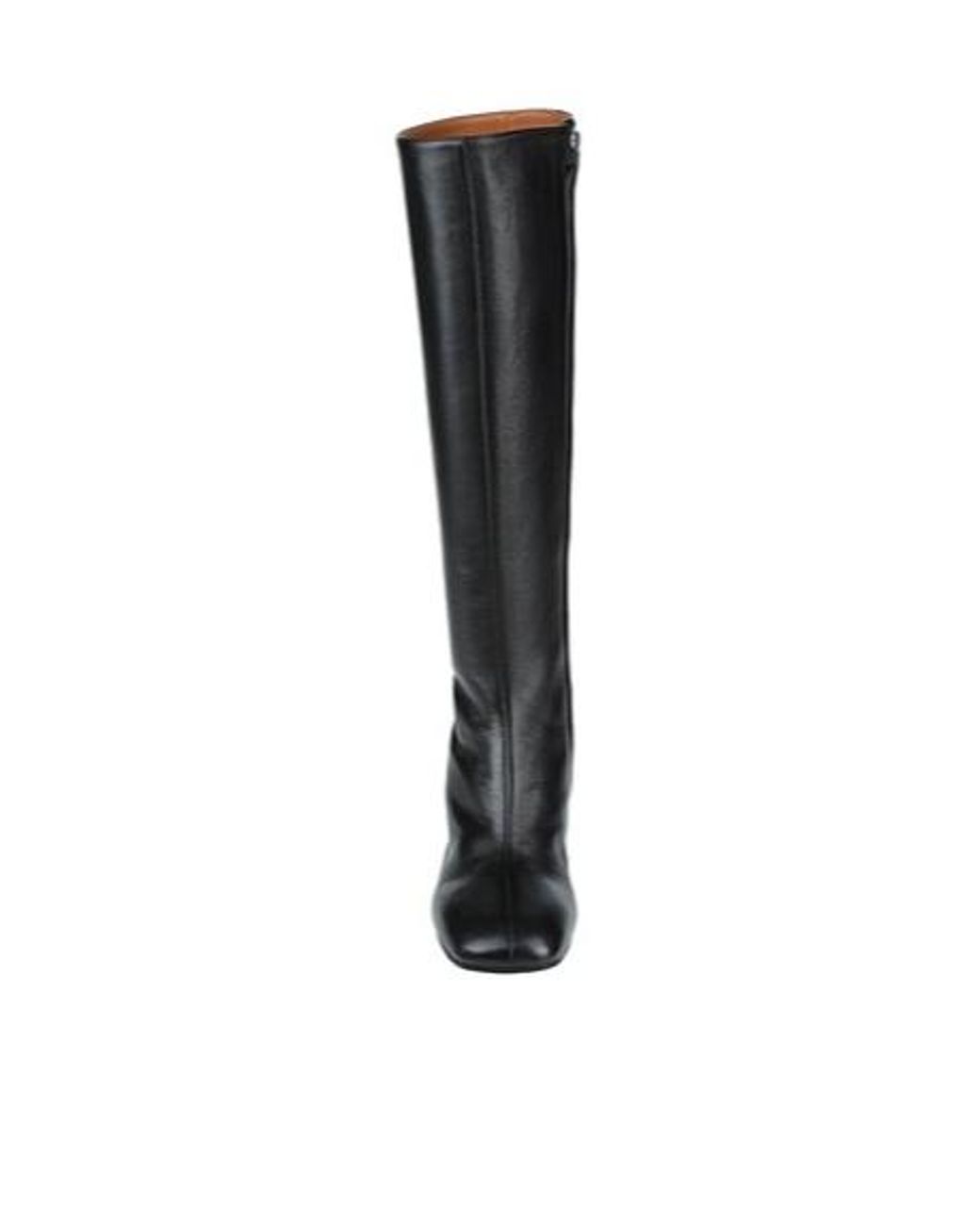 Marni Black Minimal Square-Toe Leather Boots