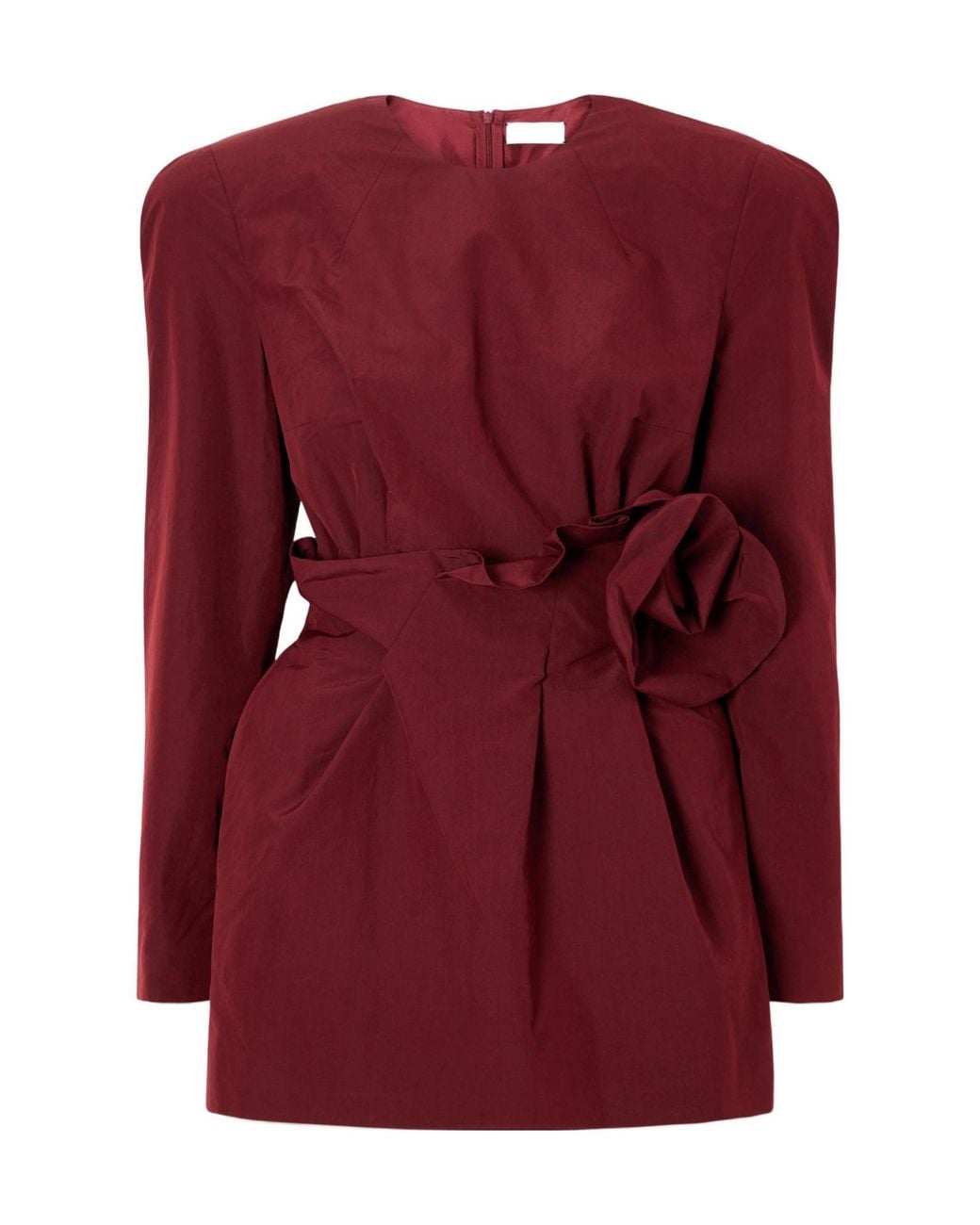 Magda Butrym Red Floral-Appliquéd Mini Dress