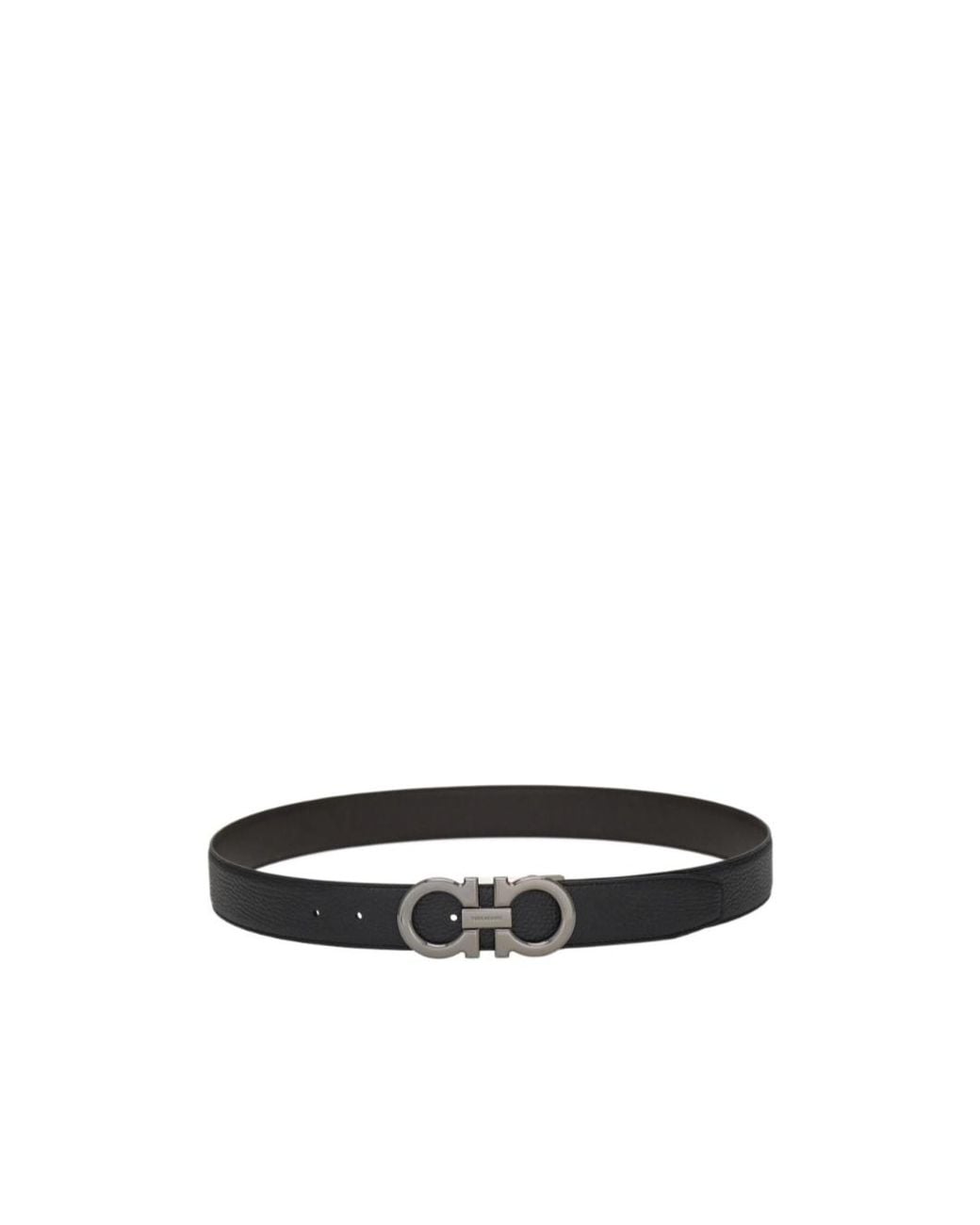 Ferragamo Black Ferragamo Reversible Belt Set for men