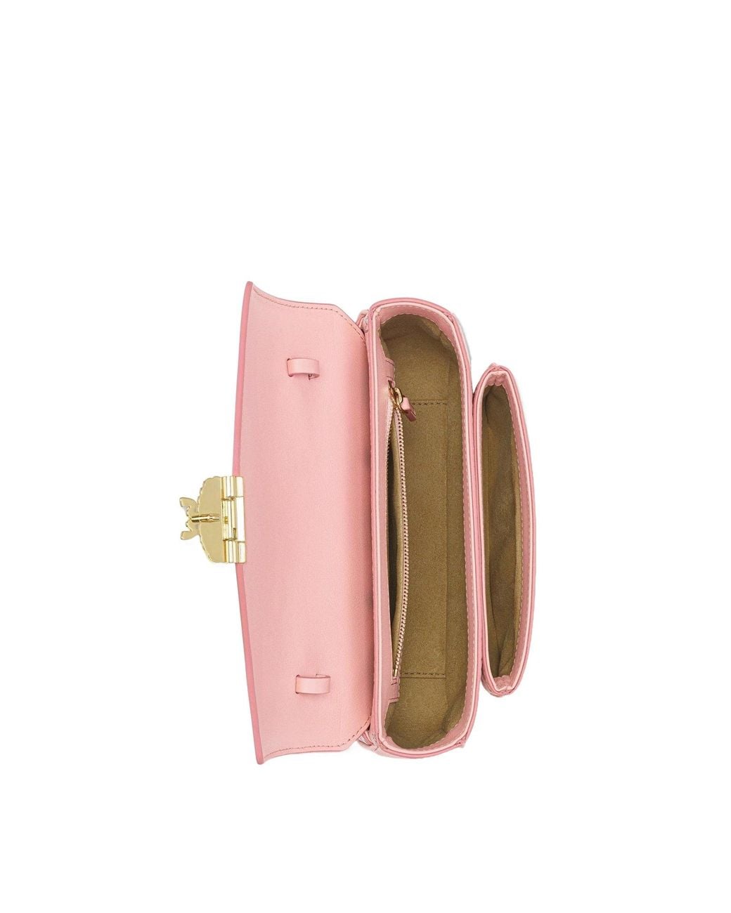 MCM Pink Monogram Flap Crossbody Bag