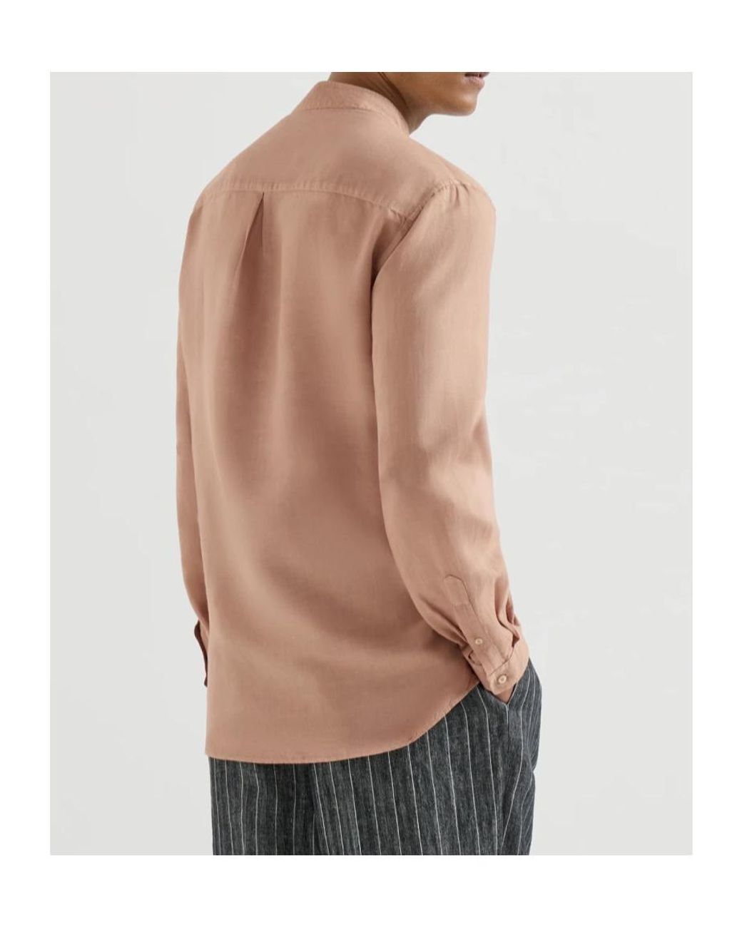 Brunello Cucinelli Pink Garment-Dyed Shirt for men
