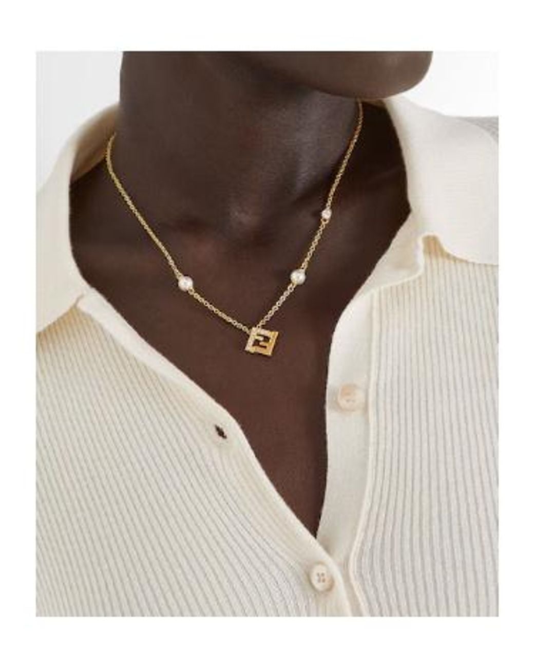 Fendi Metallic Forever Necklace