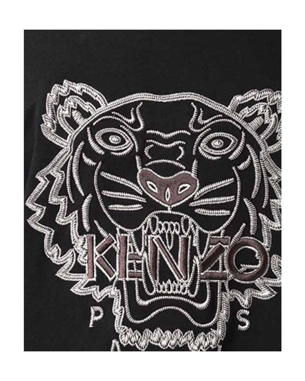 KENZO Black Crew-Neck Logo Sweatshirt for men