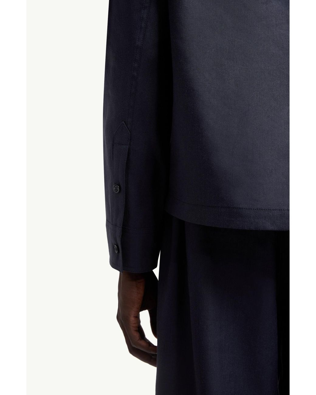Moncler Blue X Gilga Farm By Donald Glover Linen Blend Shirt for men