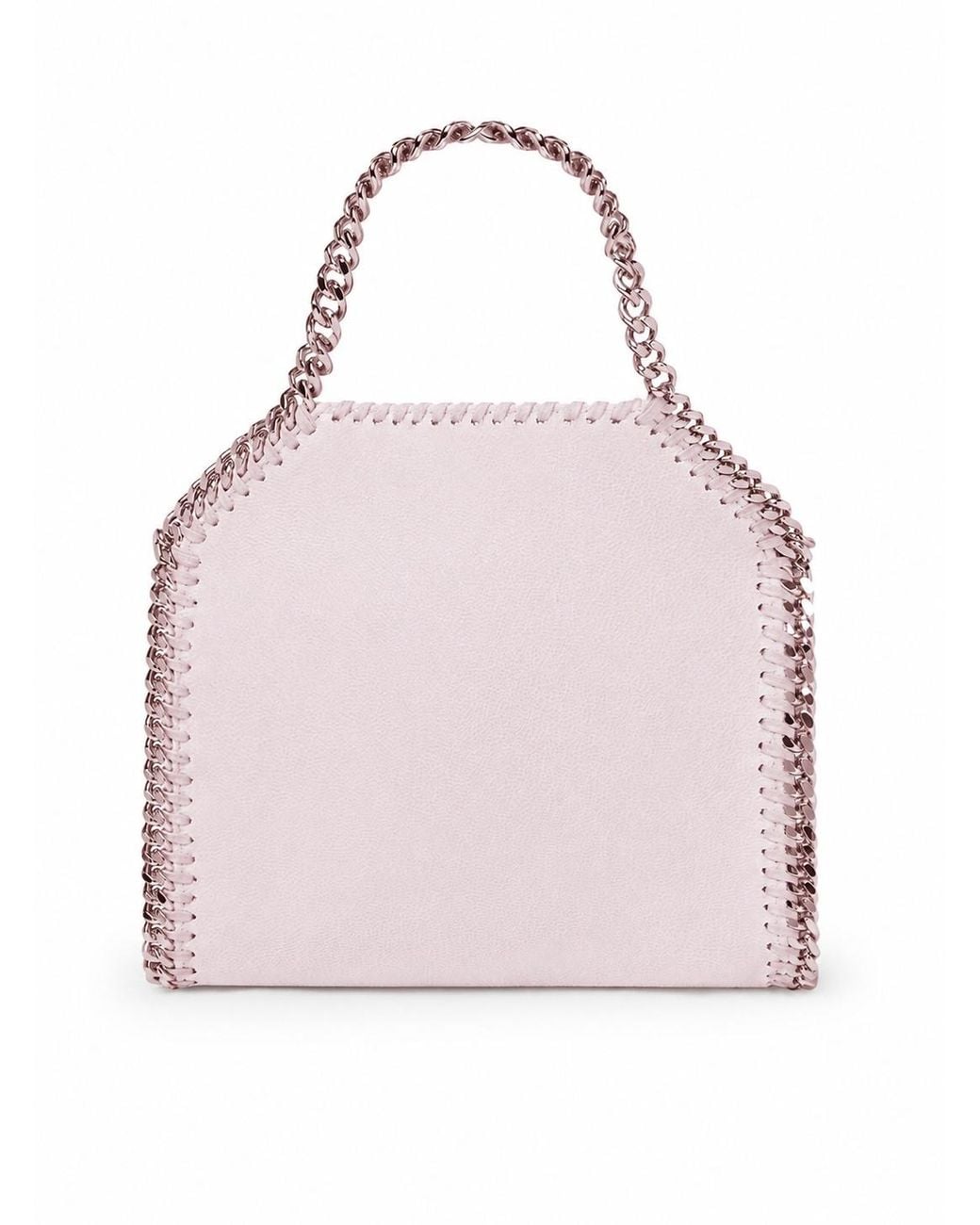 Stella McCartney Pink Mini Falabella Chain-Trim Tote Bag
