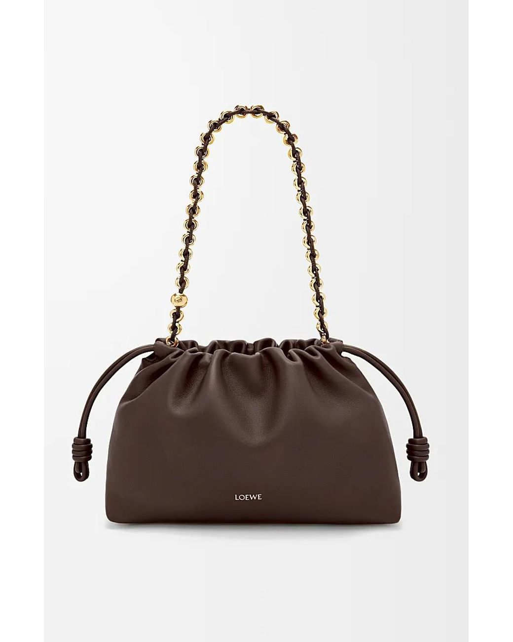 Loewe Brown Medium Flamenco Purse Bag