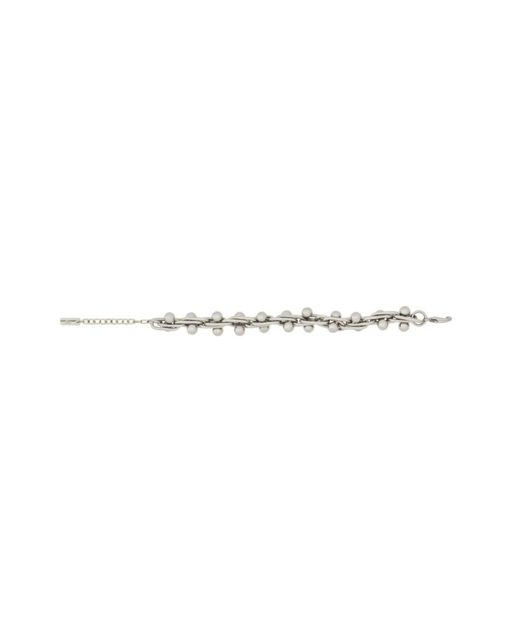 Saint Laurent White Bell Bracelet for men
