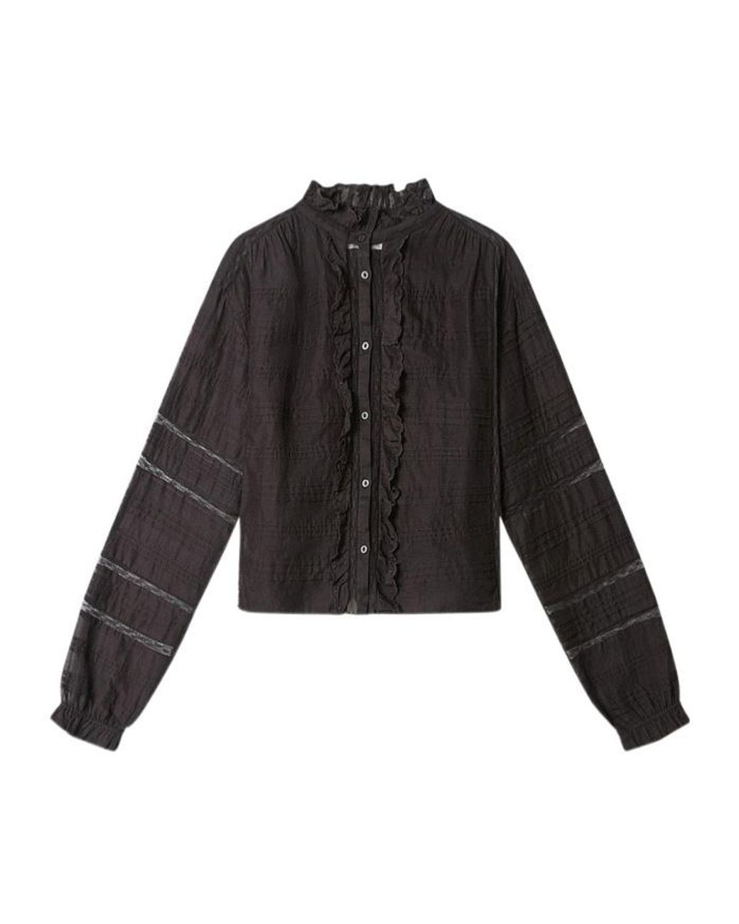 Isabel Marant Black Isabel Marant Étoile Peline Long-Sleeved Top
