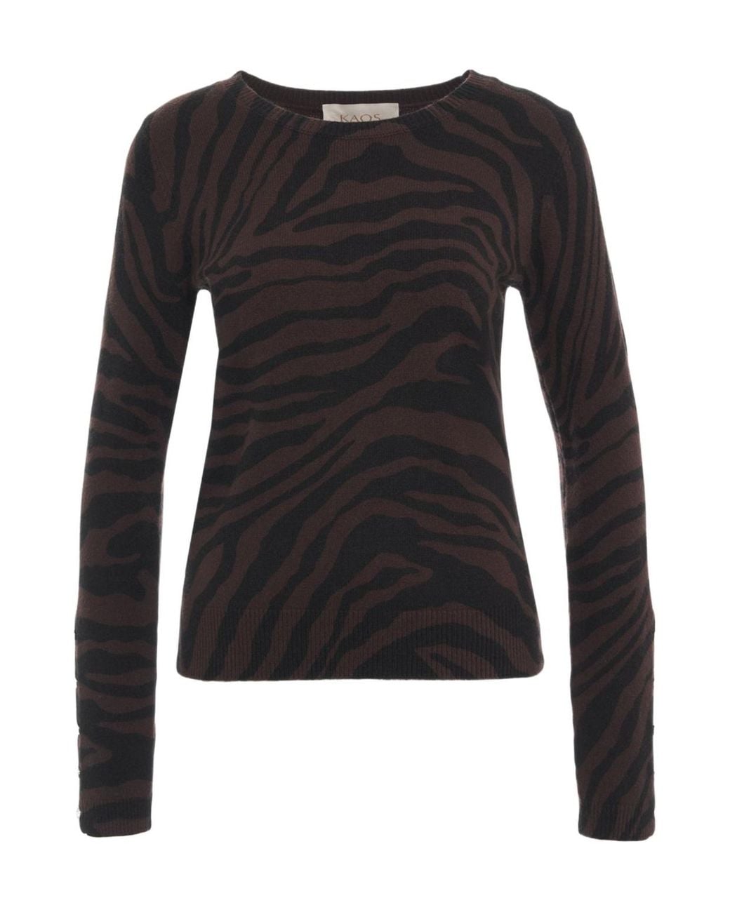 Kaos Black Animal Pattern Jumper