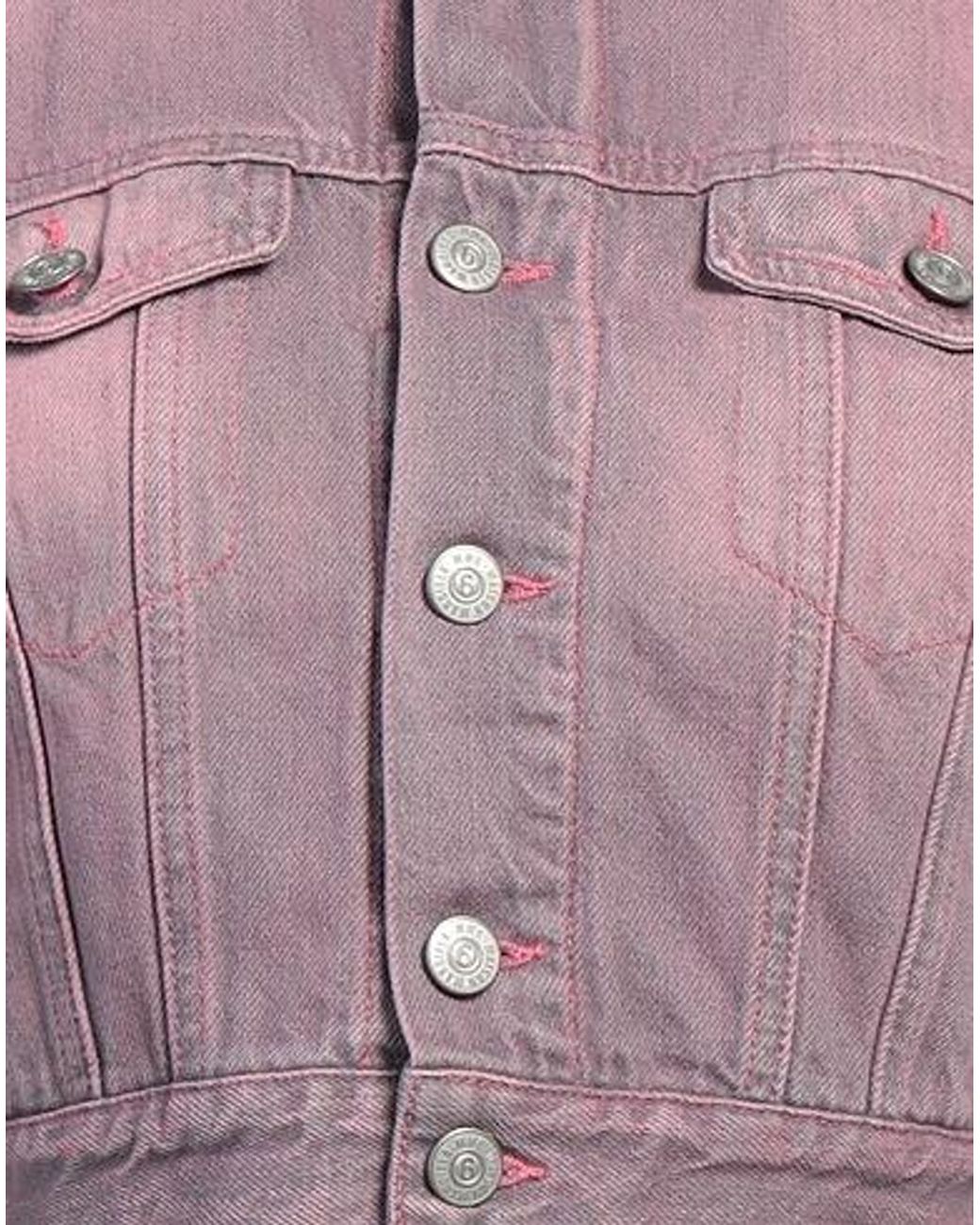 MM6 by Maison Margiela Pink Denim Jacket