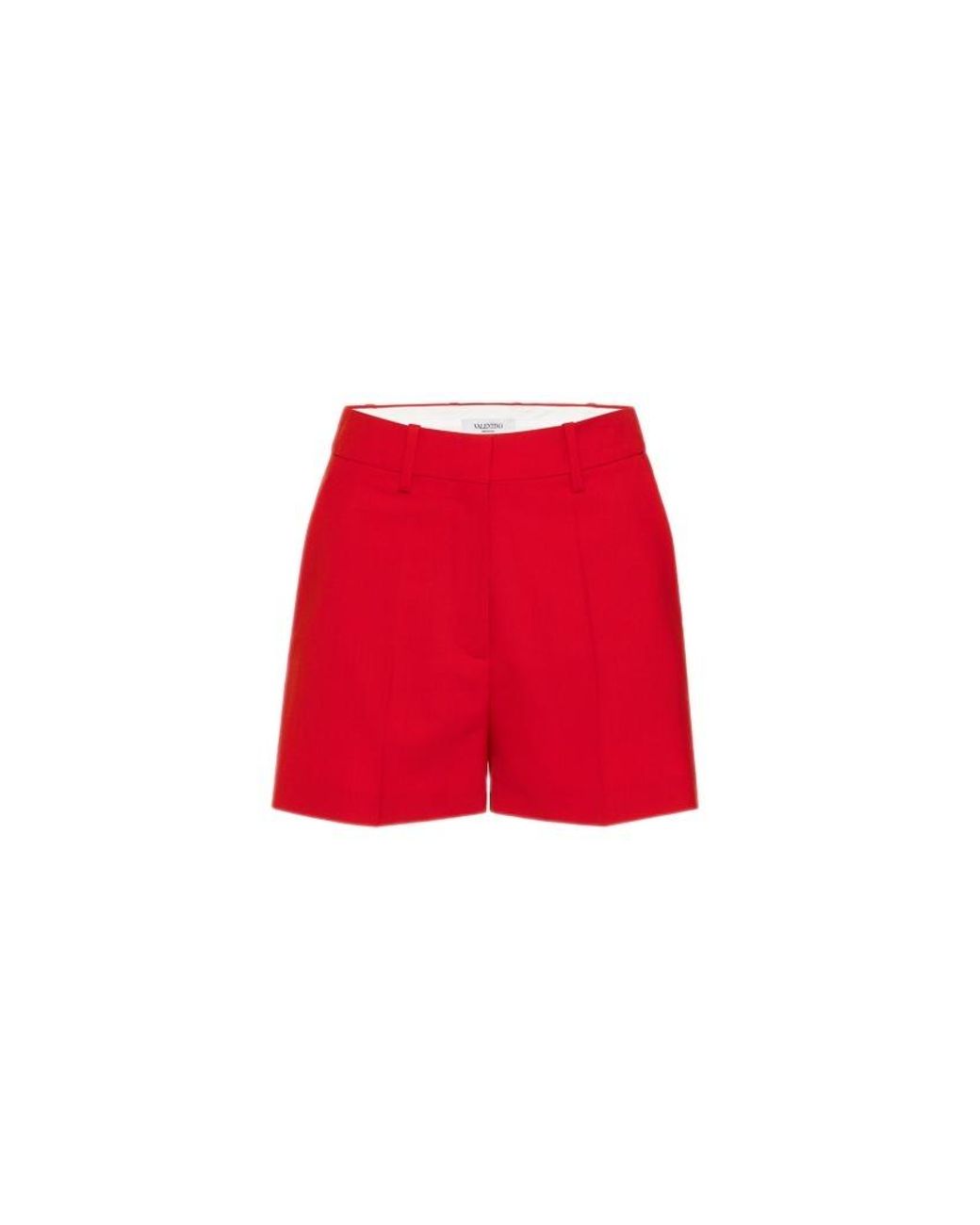 Valentino Red High-Waist Shorts