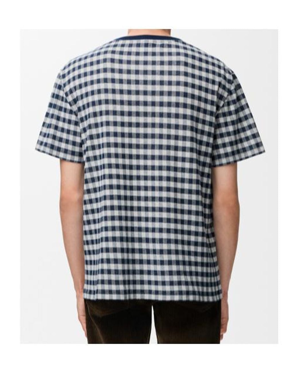 Loewe Blue X Cosima Von Bonin Gingham-Check Chest-Pocket T-Shirt for men
