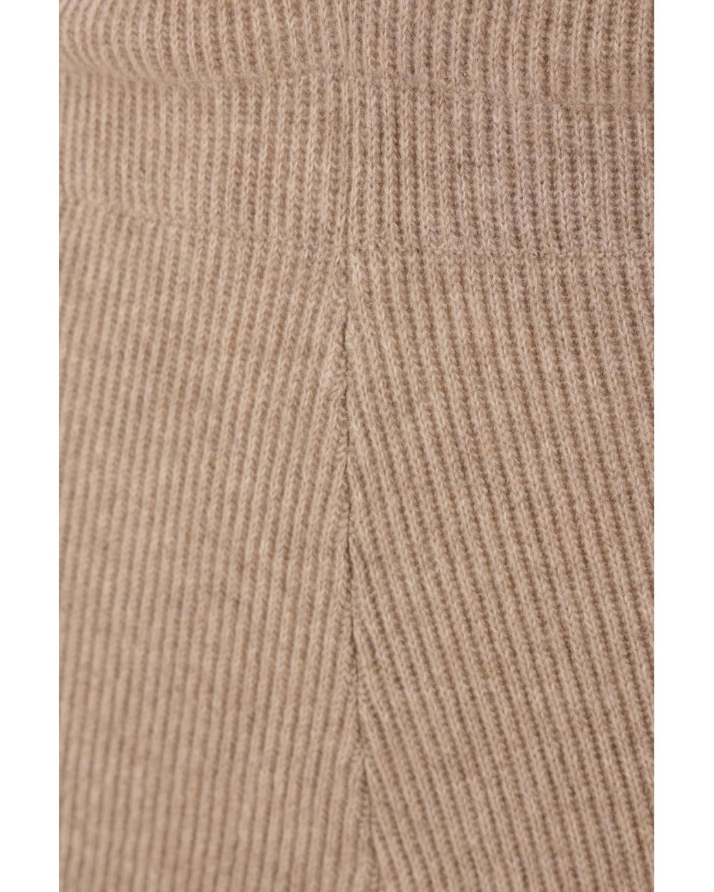 Brunello Cucinelli Natural V-Neck Knitted Maxi Dress