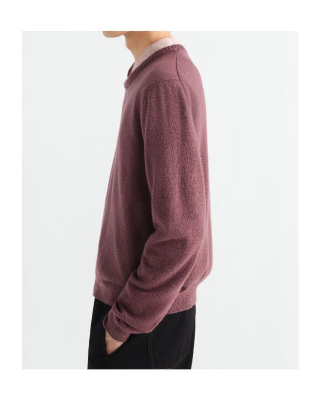 Lemaire Purple Crew-Neck Sweater for men