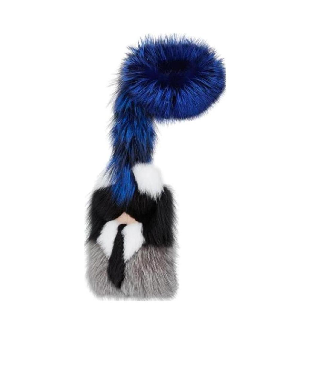 Fendi Blue Karlito Fur Scarf