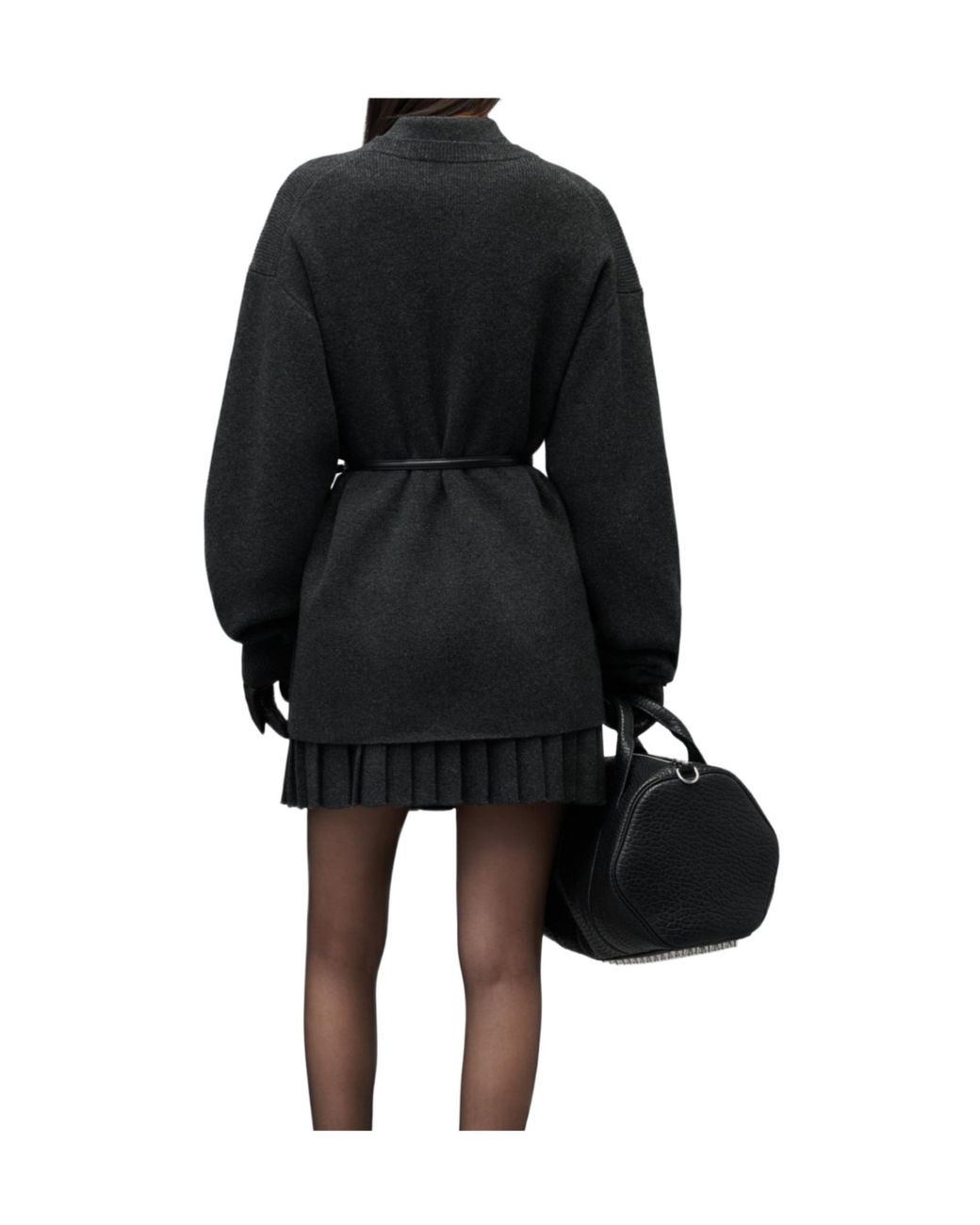 Alexander Wang Black Belted Cardigan
