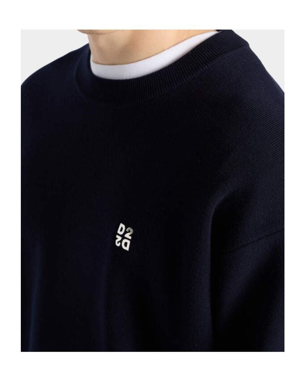 DSquared² Blue Logo Patch Sweatshirt for men