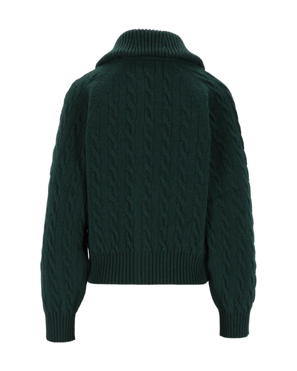 Polo Ralph Lauren Green Cable Knit Button Cardigan