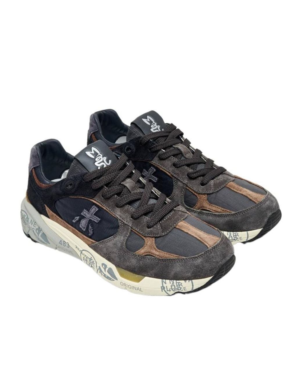 Premiata Black Mase Low-Top Sneakers for men