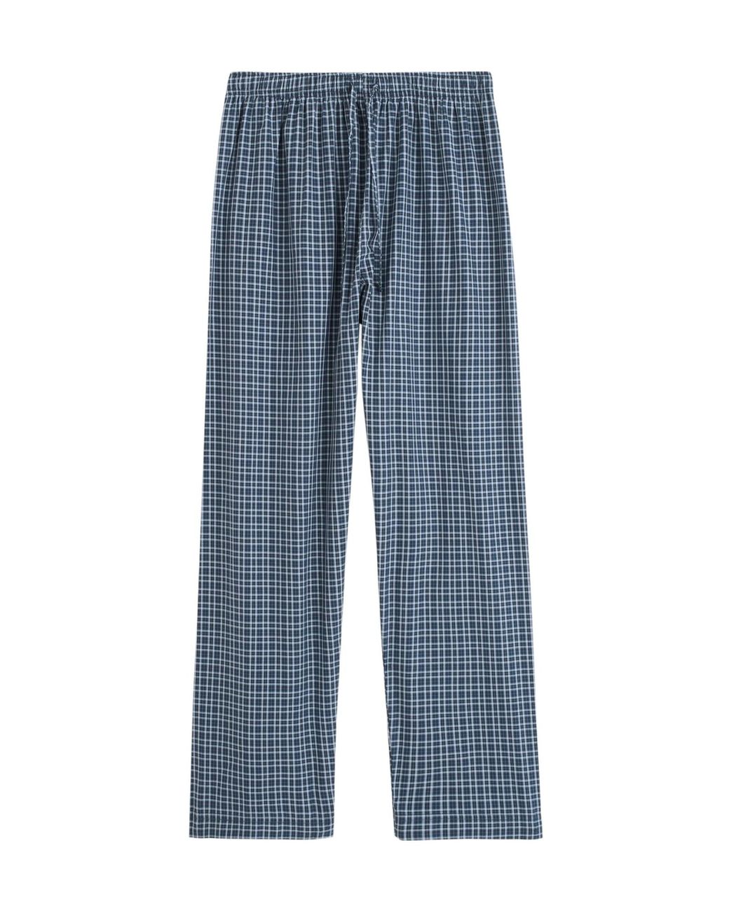 Tekla Blue Plaid Pajama Pants
