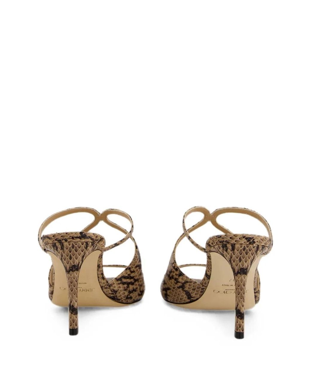 Jimmy Choo Multicolor Anise Snake-Effect Leather Sandals