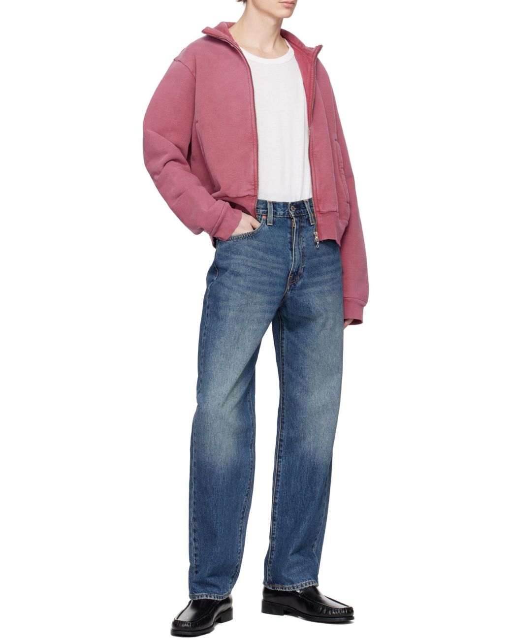 Levi's Blue 568 Relaxed Loose Jeans for men