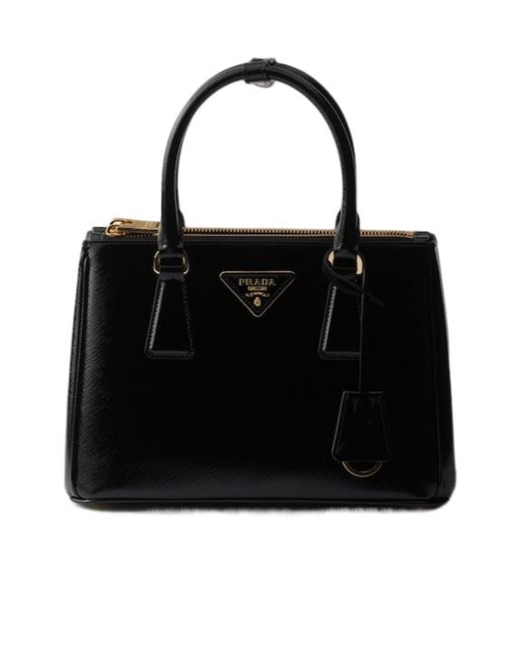 Prada Black Galleria Small Patent Saffiano Leather Bag