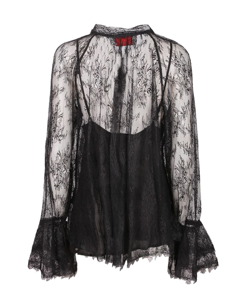 ERMANNO FIRENZE Black Lace Shirt With Ties