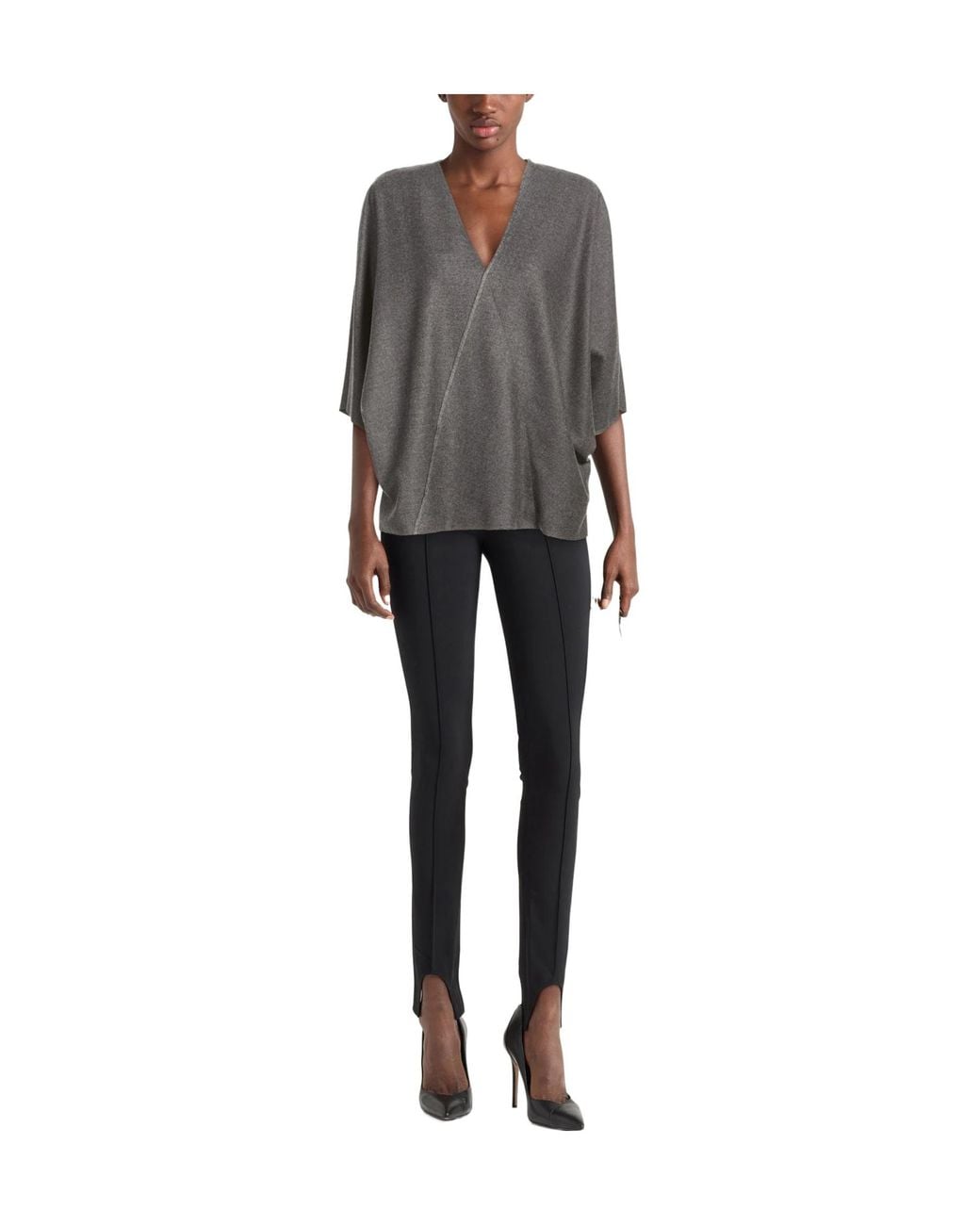 MM6 by Maison Margiela Gray Solid Color Tops