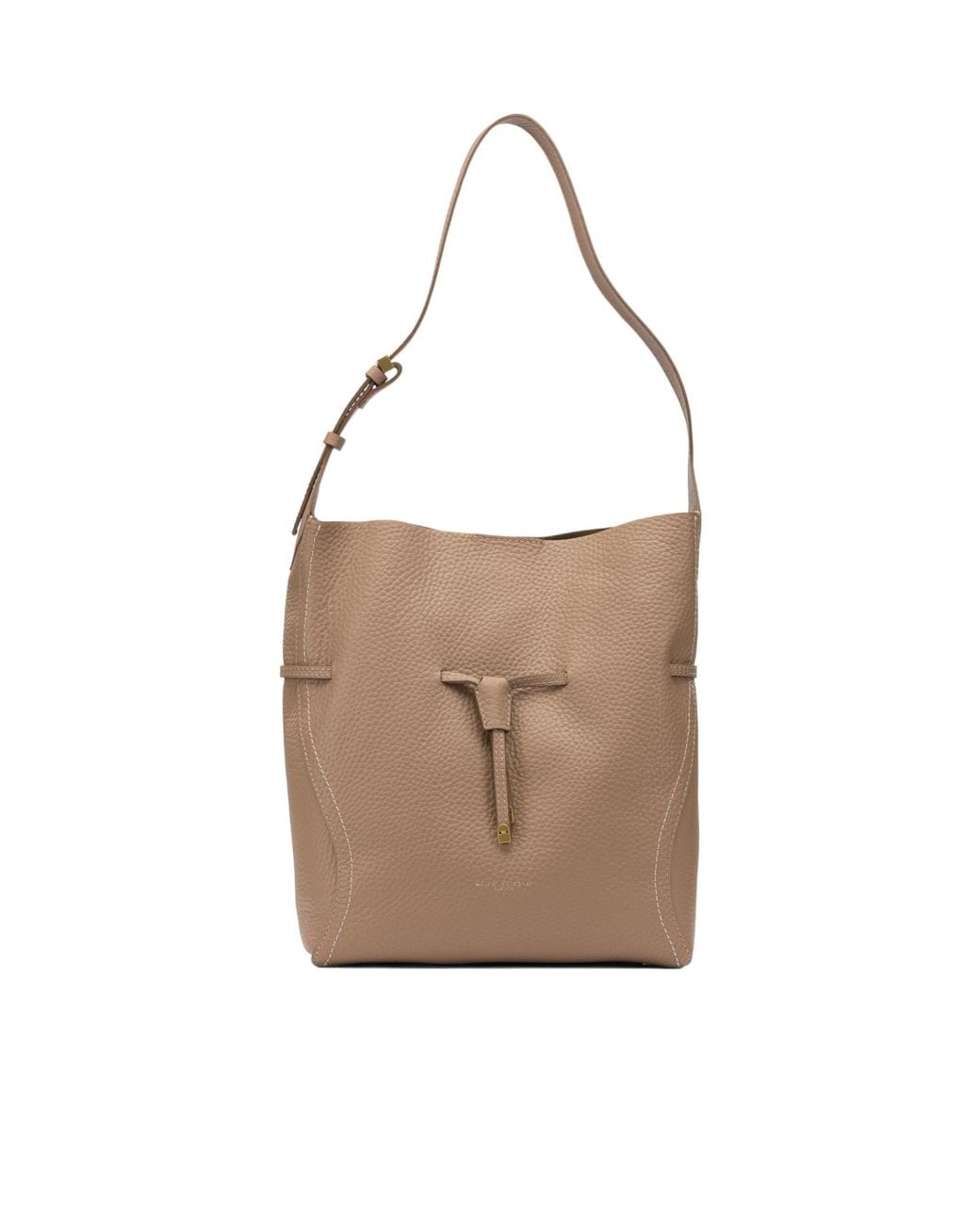 Gianni Chiarini White Drawstring Shoulder Bag