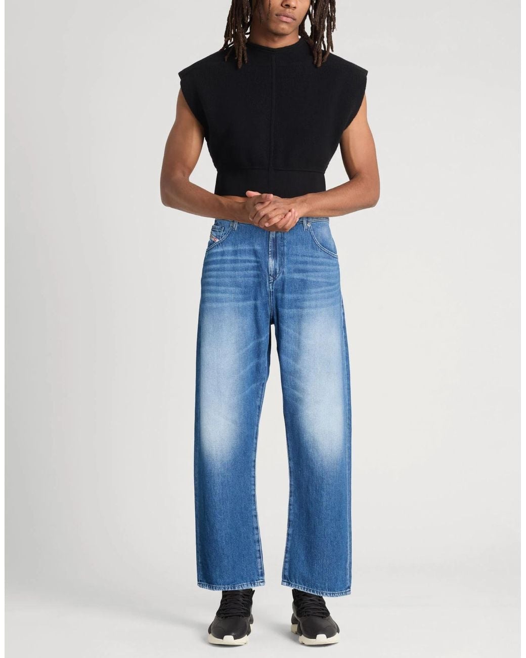DIESEL Blue Mid-Straight Jeans